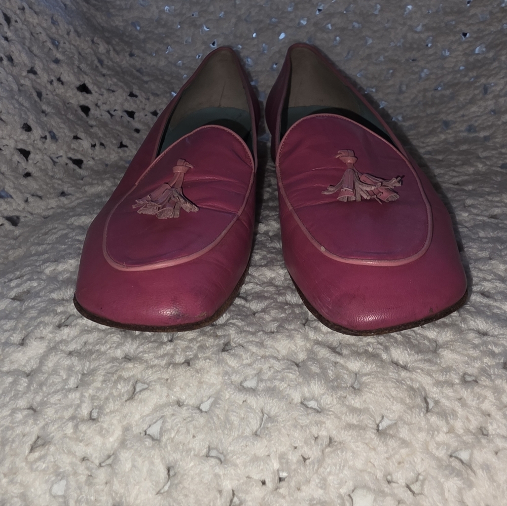 Lilly Pulitzer Pink Loafers With TASSELS SZ9.5 - Picture 2 of 5